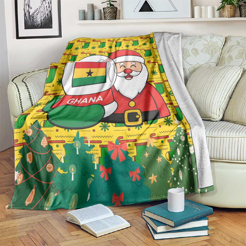 Ghana Christmas Blanket Santa Ornament National Coat of Arms and Festive - African Pride