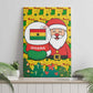 Ghana Christmas Canvas Wall Art Santa Ornament National Coat of Arms and Festive - African Pride
