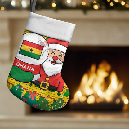 Ghana Christmas Stocking Santa Ornament National Coat of Arms and Festive - African Pride