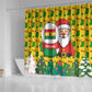 Ghana Christmas Shower Curtain Santa Ornament National Coat of Arms and Festive - African Pride
