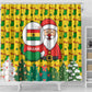 Ghana Christmas Shower Curtain Santa Ornament National Coat of Arms and Festive - African Pride