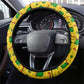 Ghana Christmas Steering Wheel Cover Santa Ornament National Coat of Arms and Festive - African Pride