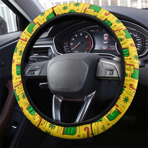 Ghana Christmas Steering Wheel Cover Santa Ornament National Coat of Arms and Festive - African Pride