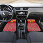 Ghana Christmas Car Mats Monkey Holding Gift Ghana Map and Festive - African Pride