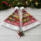 Ghana Christmas Santa Hat Monkey Holding Gift Ghana Map and Festive - African Pride