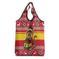 Ghana Christmas Grocery Bag Monkey Holding Gift Ghana Map and Festive - African Pride