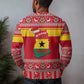Ghana Christmas Ugly Christmas Sweater Monkey Holding Gift Ghana Map and Festive - African Pride