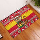 Ghana Christmas Rubber Doormat Monkey Holding Gift Ghana Map and Festive - African Pride
