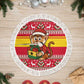 Ghana Christmas Tree Skirt Monkey Holding Gift Ghana Map and Festive - African Pride