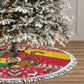 Ghana Christmas Tree Skirt Monkey Holding Gift Ghana Map and Festive - African Pride