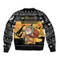 Egypt Christmas Bomber Jacket Pharaoh Santa Pyramids Eye of Horus and Ancient Egyptian - African Pride
