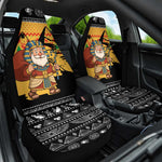 Egypt Christmas Car Seat Cover Pharaoh Santa Pyramids Eye of Horus and Ancient Egyptian - African Pride