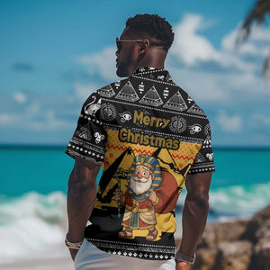 Egypt Christmas Hawaiian Shirt Pharaoh Santa Pyramids Eye of Horus and Ancient Egyptian - African Pride