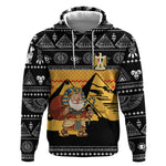 Egypt Christmas Hoodie Pharaoh Santa Pyramids Eye of Horus and Ancient Egyptian - African Pride