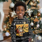 Egypt Christmas Kid Ugly Christmas Sweater Pharaoh Santa Pyramids Eye of Horus and Ancient Egyptian - African Pride