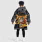 Egypt Christmas Kid Wearable Blanket Hoodie Pharaoh Santa Pyramids Eye of Horus and Ancient Egyptian - African Pride