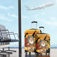Egypt Christmas Luggage Cover Pharaoh Santa Pyramids Eye of Horus and Ancient Egyptian - African Pride