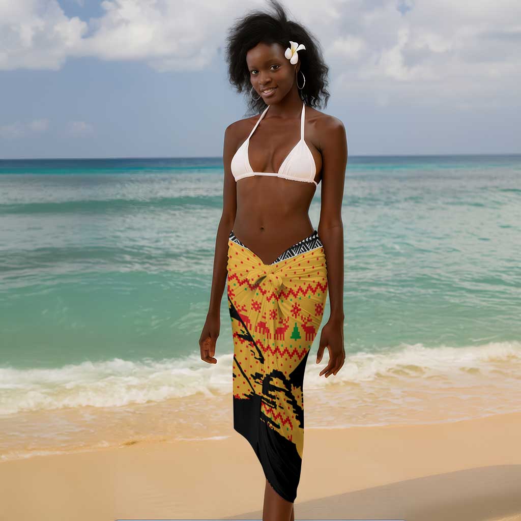 Egypt Christmas Sarong Pharaoh Santa Pyramids Eye of Horus and Ancient Egyptian - African Pride