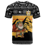 Egypt Christmas T shirt Pharaoh Santa Pyramids Eye of Horus and Ancient Egyptian - African Pride