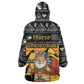Egypt Christmas Wearable Blanket Hoodie Pharaoh Santa Pyramids Eye of Horus and Ancient Egyptian - African Pride