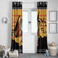 Egypt Christmas Window Curtain Pharaoh Santa Pyramids Eye of Horus and Ancient Egyptian - African Pride