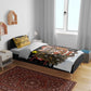 Egypt Christmas Bedding Set Santa Cat Sleigh Reindeer Christmas Tree and Ancient Hieroglyphic - African Pride