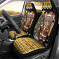 Egypt Christmas Car Seat Cover Santa Cat Sleigh Reindeer Christmas Tree and Ancient Hieroglyphic - African Pride