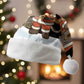 Egypt Christmas Santa Hat Santa Cat Sleigh Reindeer Christmas Tree and Ancient Hieroglyphic - African Pride