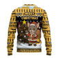 Egypt Christmas Ugly Christmas Sweater Santa Cat Sleigh Reindeer Christmas Tree and Ancient Hieroglyphic - African Pride