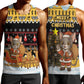 Egypt Christmas Men Tank Top Santa Cat Sleigh Reindeer Christmas Tree and Ancient Hieroglyphic - African Pride