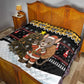 Egypt Christmas Quilt Santa Cat Sleigh Reindeer Christmas Tree and Ancient Hieroglyphic - African Pride