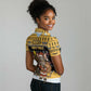 Egypt Christmas Women Polo Shirt Santa Cat Sleigh Reindeer Christmas Tree and Ancient Hieroglyphic - African Pride