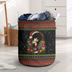 Angela Davis Merry Christmas Laundry Basket Ugly Christmas Pattern Civil Rights Black History
