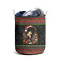 Angela Davis Merry Christmas Laundry Basket Ugly Christmas Pattern Civil Rights Black History