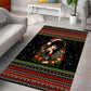 Angela Davis Merry Christmas Area Rug Ugly Christmas Pattern Civil Rights Black History