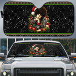 Angela Davis Merry Christmas Auto Sun Shade Ugly Christmas Pattern Civil Rights Black History