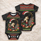 Angela Davis Merry Christmas Baby Onesie Ugly Christmas Pattern Civil Rights Black History