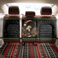 Angela Davis Merry Christmas Back Car Seat Cover Ugly Christmas Pattern Civil Rights Black History