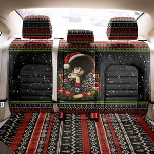 Angela Davis Merry Christmas Back Car Seat Cover Ugly Christmas Pattern Civil Rights Black History
