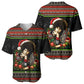 Angela Davis Merry Christmas Baseball Jersey Ugly Christmas Pattern Civil Rights Black History
