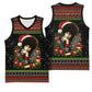 Angela Davis Merry Christmas Basketball Jersey Ugly Christmas Pattern Civil Rights Black History