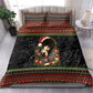 Angela Davis Merry Christmas Bedding Set Ugly Christmas Pattern Civil Rights Black History