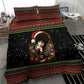 Angela Davis Merry Christmas Bedding Set Ugly Christmas Pattern Civil Rights Black History