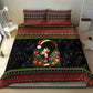 Angela Davis Merry Christmas Bedding Set Ugly Christmas Pattern Civil Rights Black History