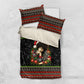 Angela Davis Merry Christmas Bedding Set Ugly Christmas Pattern Civil Rights Black History