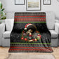 Angela Davis Merry Christmas Blanket Ugly Christmas Pattern Civil Rights Black History