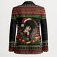 Angela Davis Merry Christmas Blazer Ugly Christmas Pattern Civil Rights Black History