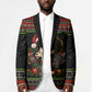 Angela Davis Merry Christmas Blazer Ugly Christmas Pattern Civil Rights Black History