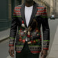 Angela Davis Merry Christmas Blazer Ugly Christmas Pattern Civil Rights Black History