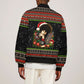 Angela Davis Merry Christmas Bomber Jacket Ugly Christmas Pattern Civil Rights Black History